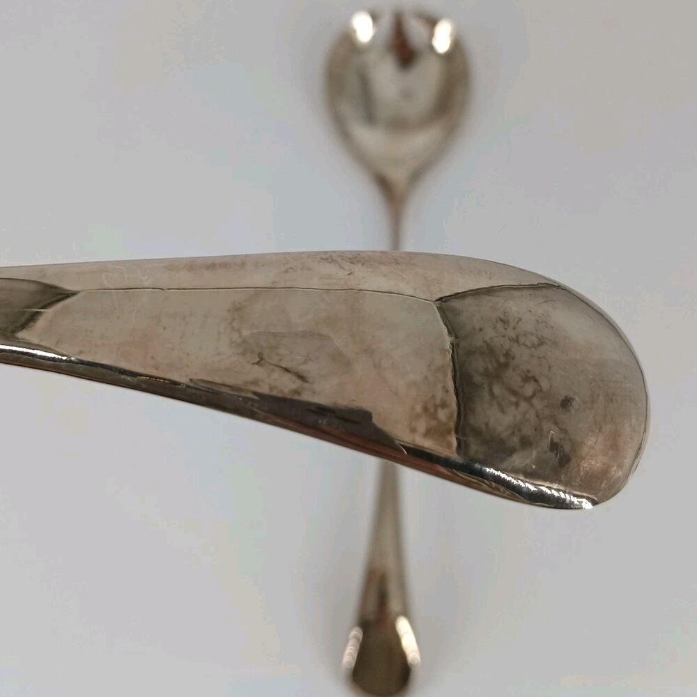 2X RARE Dansk Torun Silver Plate Salad Server Set Flatware